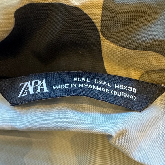 Zara camouflauge‎ jacket size large crop - Picture 5 of 8